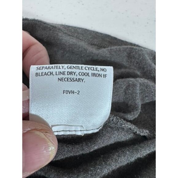 "Eileen Fisher" Gray, Jersey Top, Tunic ,Pintuck, Scoop Neck, Petite L, Charcoal - Picture 8 of 9